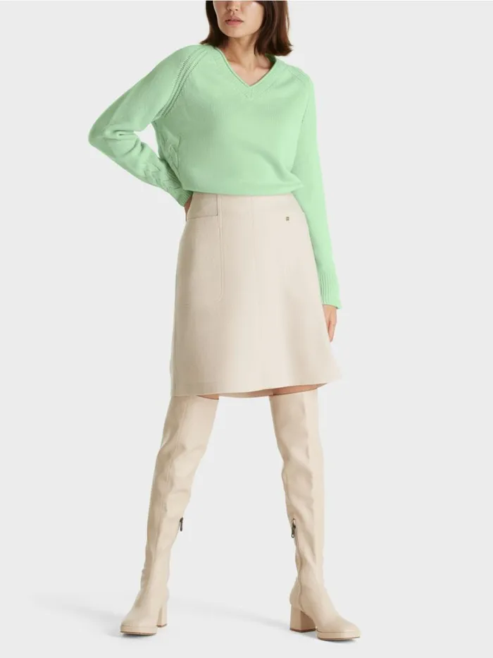 Damen Marc Cain Strick Sweater Mit Kaschmir 034Rethink Together034 Soft Pistachio