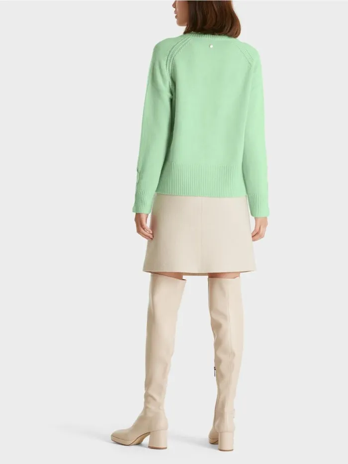 Damen Marc Cain Strick Sweater Mit Kaschmir 034Rethink Together034 Soft Pistachio