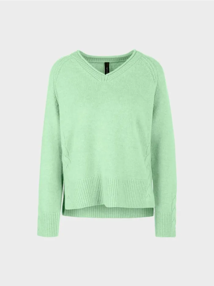 Damen Marc Cain Strick Sweater Mit Kaschmir 034Rethink Together034 Soft Pistachio