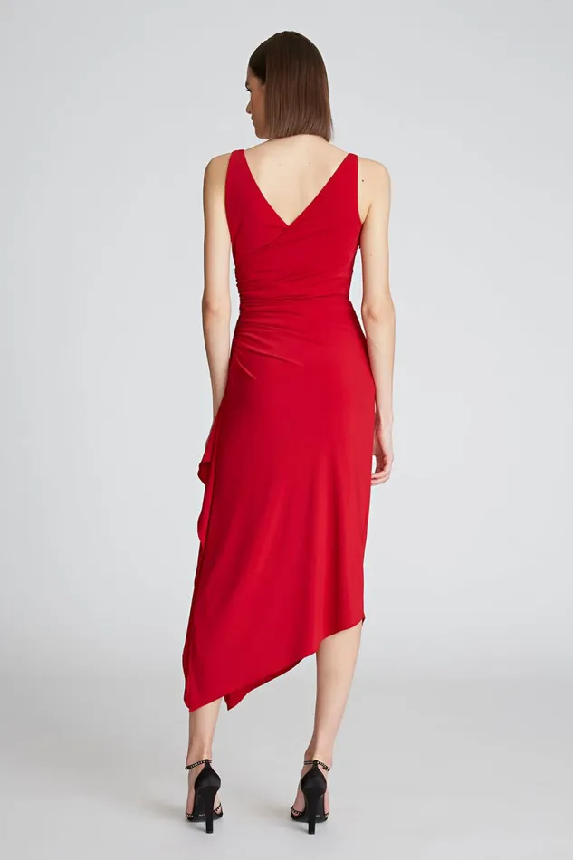 Dresses Women Halston Johanna Dress In Jersey Halston Red Dresses Women Halston Johanna Dress In Jersey Halston Red