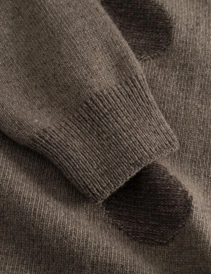 Fort Knitwear CIRCLE JACQUARD KNIT Cold Brown 8211 Men Fort Knitwear CIRCLE JACQUARD KNIT Cold Brown 8211 Men
