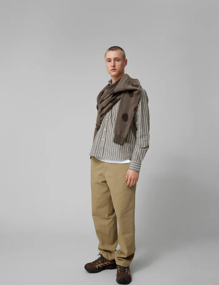 Fort Knitwear CIRCLE JACQUARD KNIT Cold Brown 8211 Men Fort Knitwear CIRCLE JACQUARD KNIT Cold Brown 8211 Men