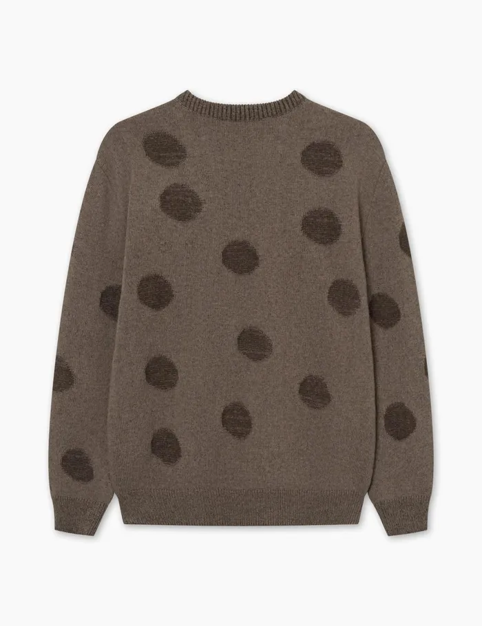 Fort Knitwear CIRCLE JACQUARD KNIT Cold Brown 8211 Men Fort Knitwear CIRCLE JACQUARD KNIT Cold Brown 8211 Men