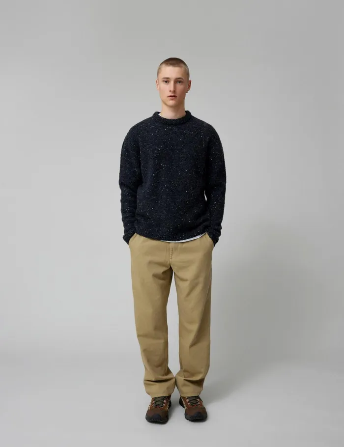 Fort Knitwear MOSS MERINO KNIT Dark Grey Mlange 8211 Men Fort Knitwear MOSS MERINO KNIT Dark Grey Mlange 8211 Men
