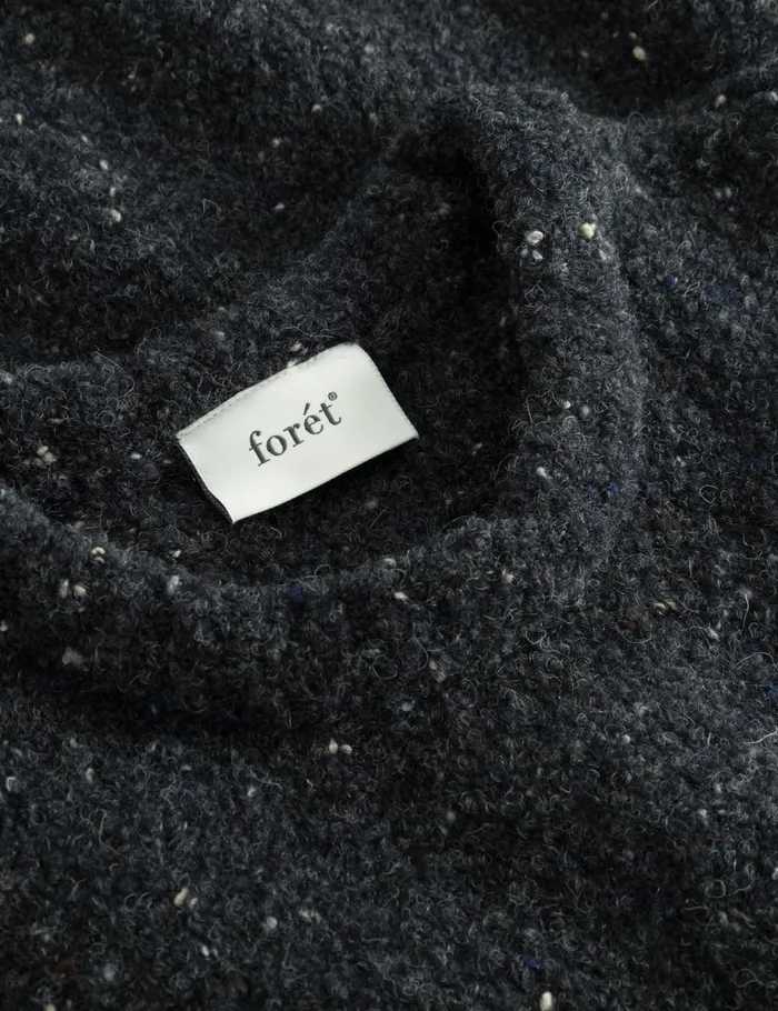 Fort Knitwear MOSS MERINO KNIT Dark Grey Mlange 8211 Men Fort Knitwear MOSS MERINO KNIT Dark Grey Mlange 8211 Men