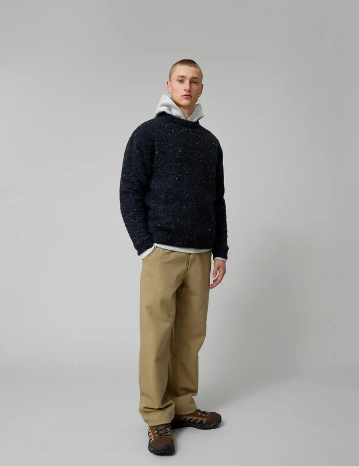 Fort Knitwear MOSS MERINO KNIT Dark Grey Mlange 8211 Men Fort Knitwear MOSS MERINO KNIT Dark Grey Mlange 8211 Men