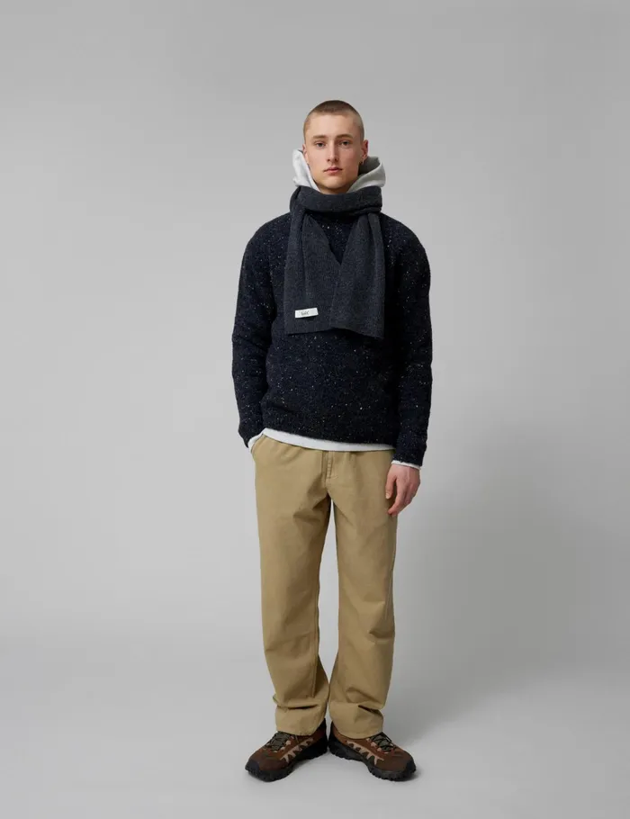 Fort Knitwear MOSS MERINO KNIT Dark Grey Mlange 8211 Men Fort Knitwear MOSS MERINO KNIT Dark Grey Mlange 8211 Men