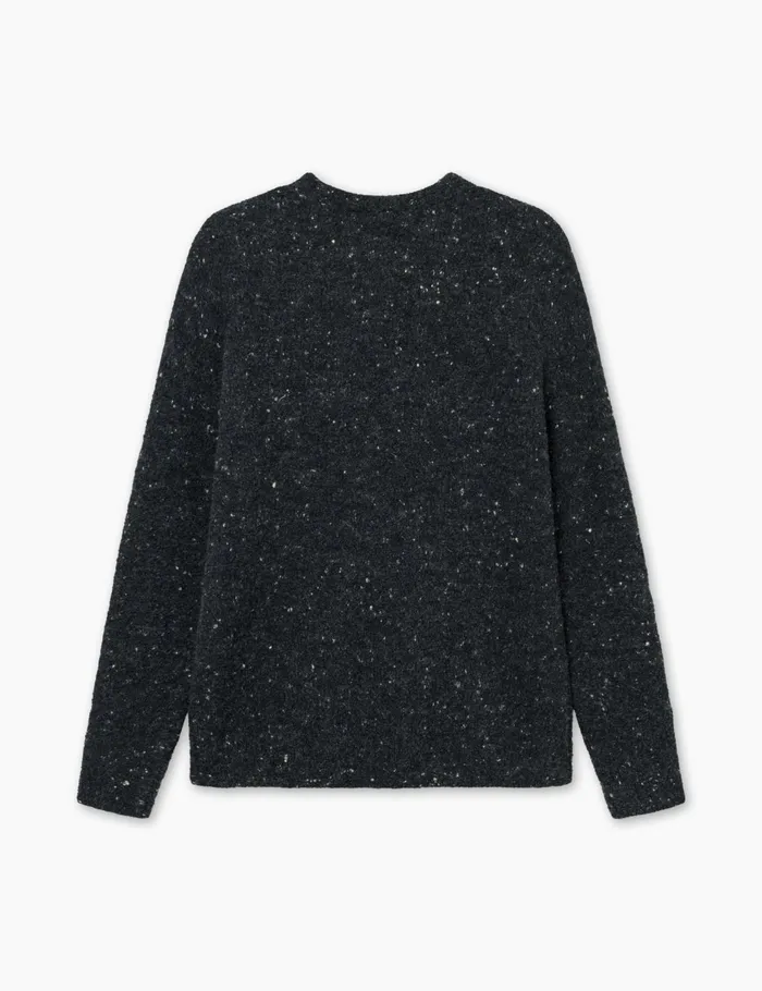 Fort Knitwear MOSS MERINO KNIT Dark Grey Mlange 8211 Men Fort Knitwear MOSS MERINO KNIT Dark Grey Mlange 8211 Men
