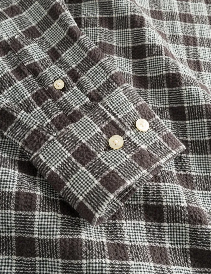 Fort Shirts HORNET SEERSUCKER SHIRT Brown Check 8211 Men Fort Shirts HORNET SEERSUCKER SHIRT Brown Check 8211 Men