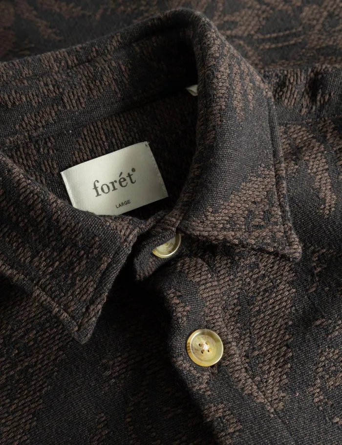 Fort Shirts MAP JACQUARD SHIRT Cold Brown 8211 Men Fort Shirts MAP JACQUARD SHIRT Cold Brown 8211 Men