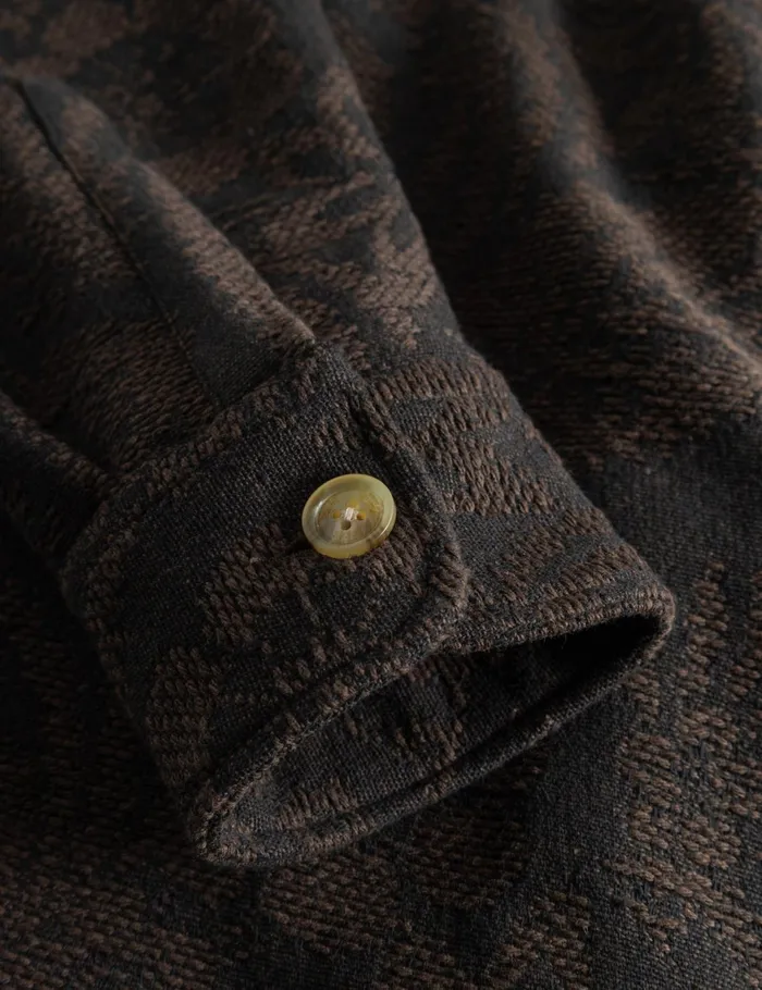 Fort Shirts MAP JACQUARD SHIRT Cold Brown 8211 Men Fort Shirts MAP JACQUARD SHIRT Cold Brown 8211 Men