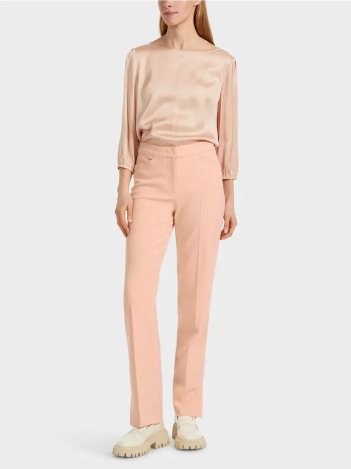 Hosen Damen Marc Cain StretchPants FENDOU Mit Bgelfalte Sandy Beige