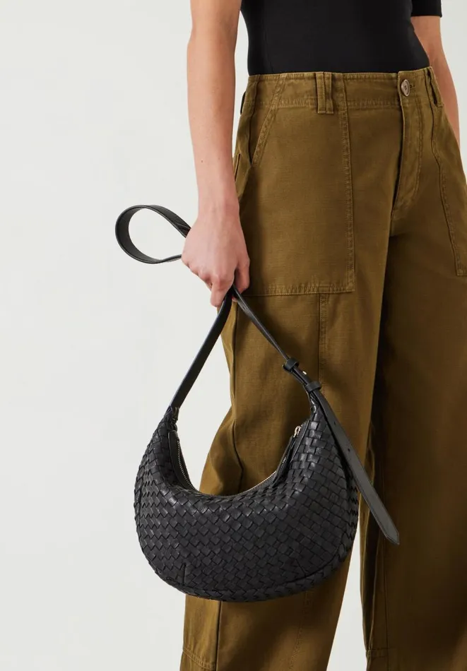 Hush Bags Women Lydia Weave Leather Crossbody Bag Black Hush Bags Women Lydia Weave Leather Crossbody Bag Black