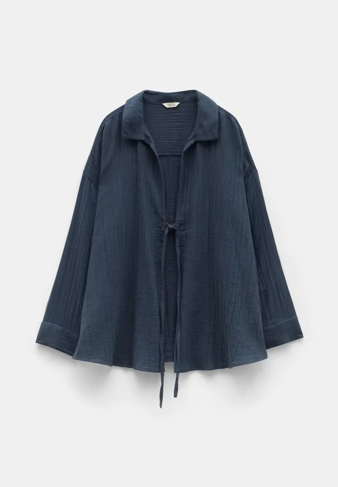 Hush Coords Women Elodie Oversized Cheesecloth Shirt Petrol