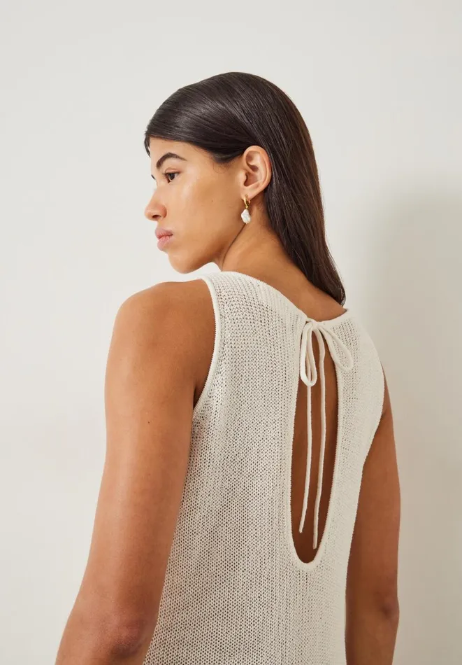 Hush Dresses Women Clara Knitted Beach Dress Soft White