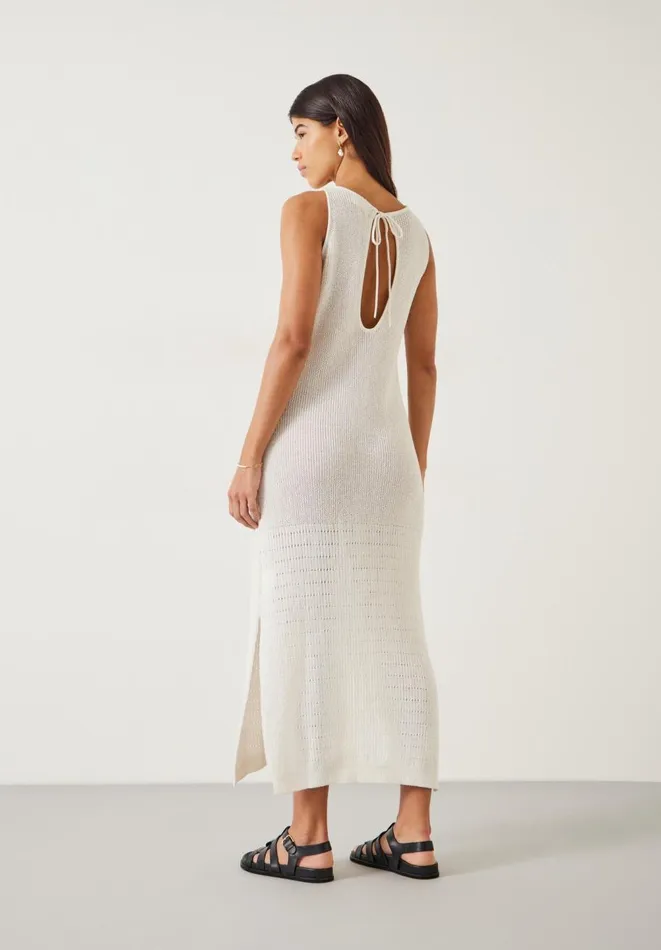 Hush Dresses Women Clara Knitted Beach Dress Soft White
