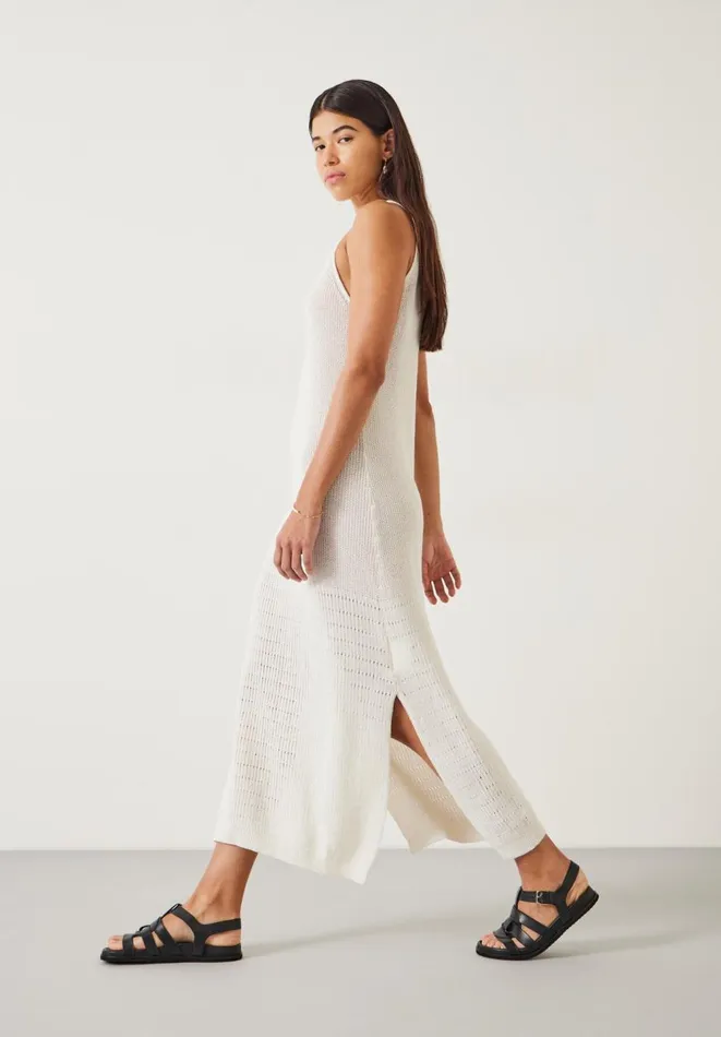 Hush Dresses Women Clara Knitted Beach Dress Soft White