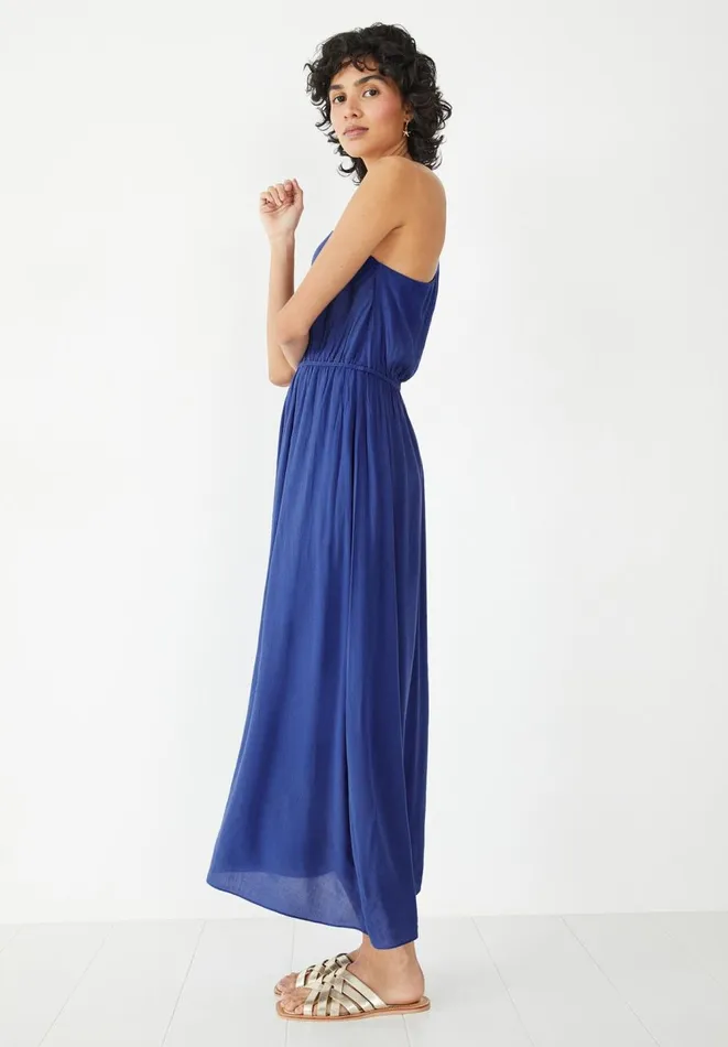 Hush Dresses Women Selena One Shoulder Midi Dress Blue