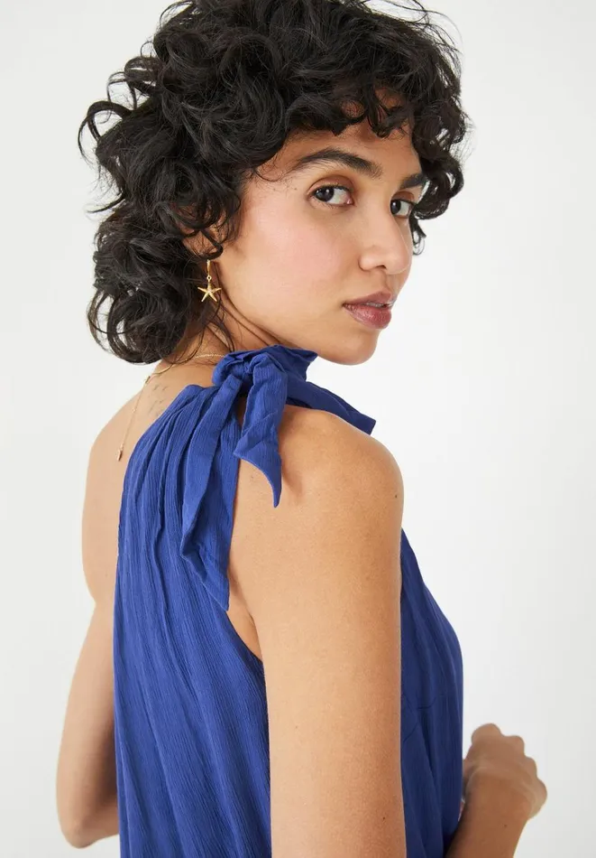 Hush Dresses Women Selena One Shoulder Midi Dress Blue