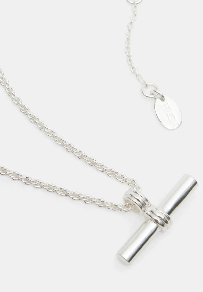 Hush Jewellery Women Harlow T Bar Necklace Silver Hush Jewellery Women Harlow T Bar Necklace Silver