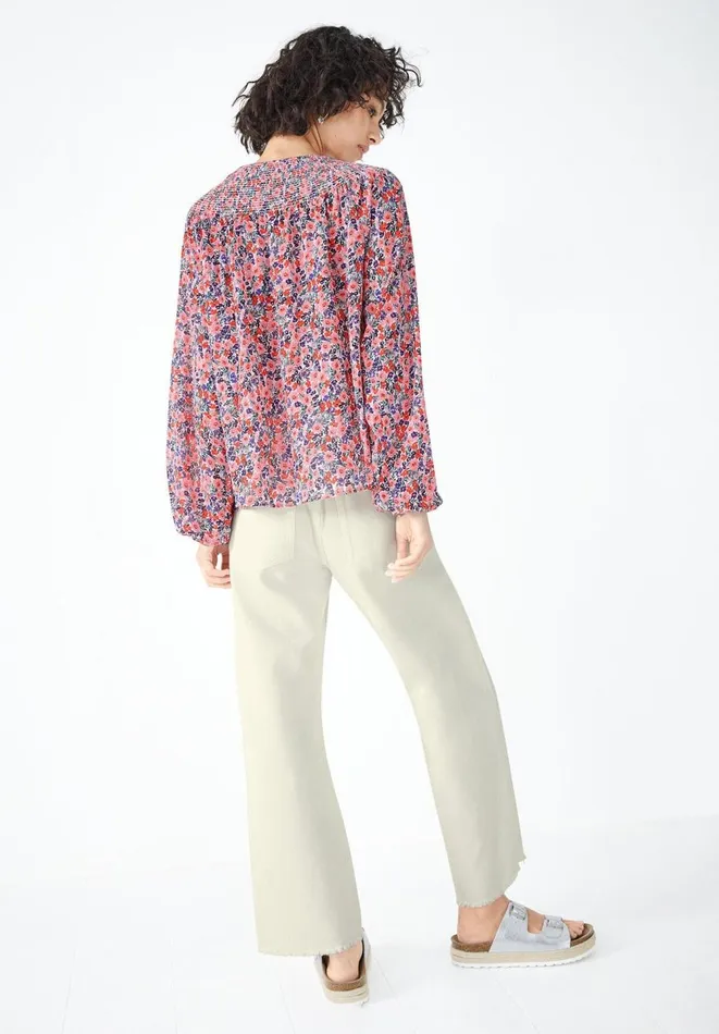 Hush Shirts and Blouses Women Lana Shirred Blouse Light Pop Floral