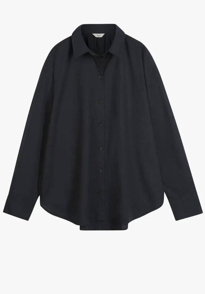 Hush Shirts and Blouses Women Pia Oversized Cotton Shirt Black Hush Shirts and Blouses Women Pia Oversized Cotton Shirt Black
