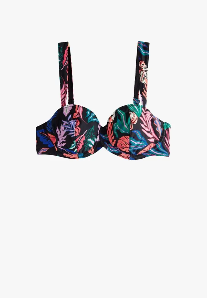 Hush Swimwear and Beachwear Women Balconette Bikini Top Bright Leaves