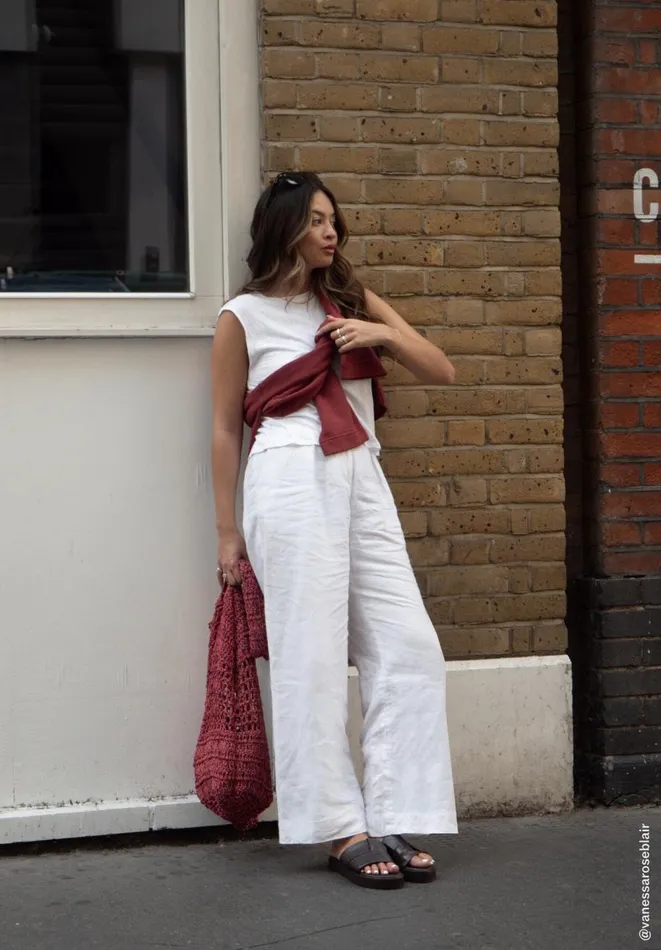Hush Trousers Women Melissa Linen Wide Leg Trousers White Hush Trousers Women Melissa Linen Wide Leg Trousers White