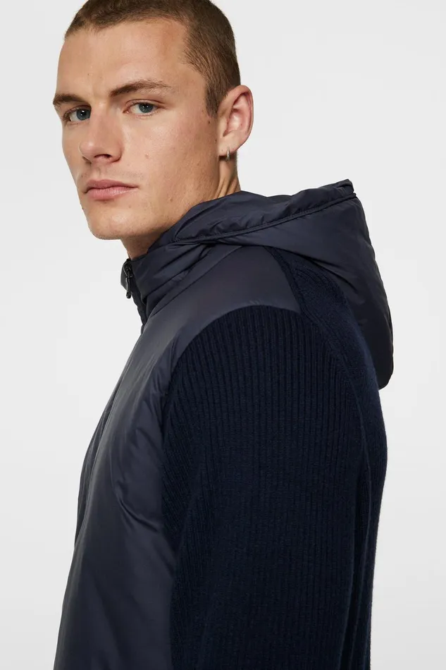 JLindeberg Knitwear Men Thierry Hybrid Knit Hoodie