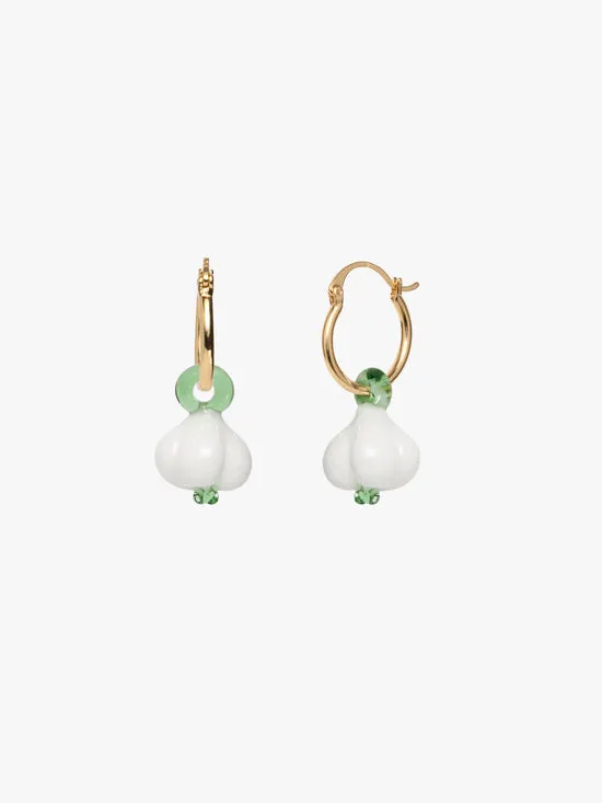 Jewelry Women Lisa Says Gah Garlic Hoops White