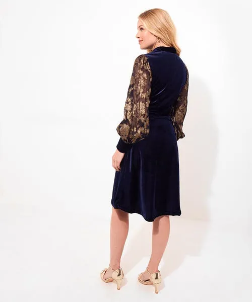 Joebrowns Celeste Stretch Velvet Dress Navy Apparel Dresses Joebrowns Celeste Stretch Velvet Dress Navy Apparel Dresses