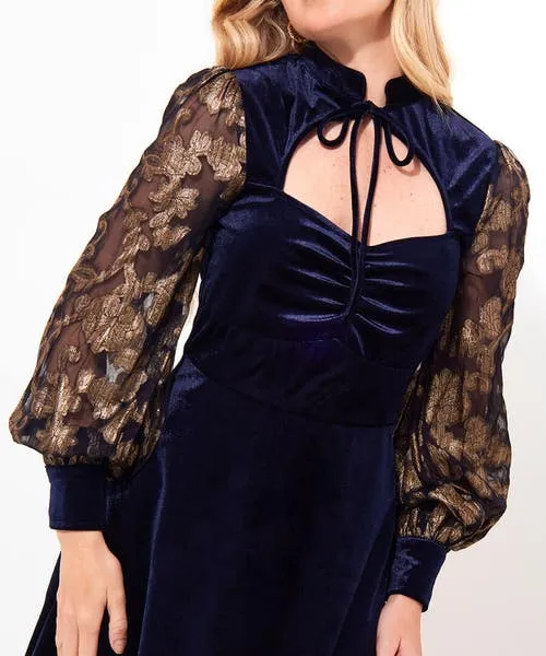 Joebrowns Celeste Stretch Velvet Dress Navy Apparel Dresses Joebrowns Celeste Stretch Velvet Dress Navy Apparel Dresses