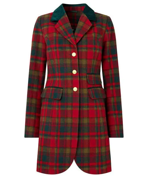 Joebrowns Coats and Jackets Apparel Camilla Checked Longline Coat Red Joebrowns Coats and Jackets Apparel Camilla Checked Longline Coat Red