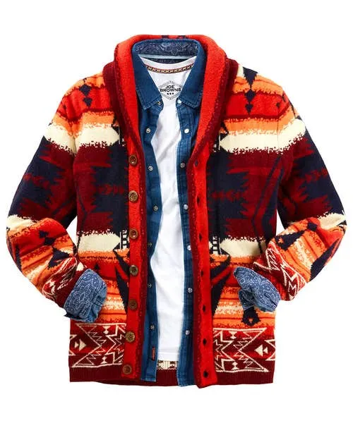 Joebrowns Knitwear Apparel Artisan Cardigan Sunset Joebrowns Knitwear Apparel Artisan Cardigan Sunset