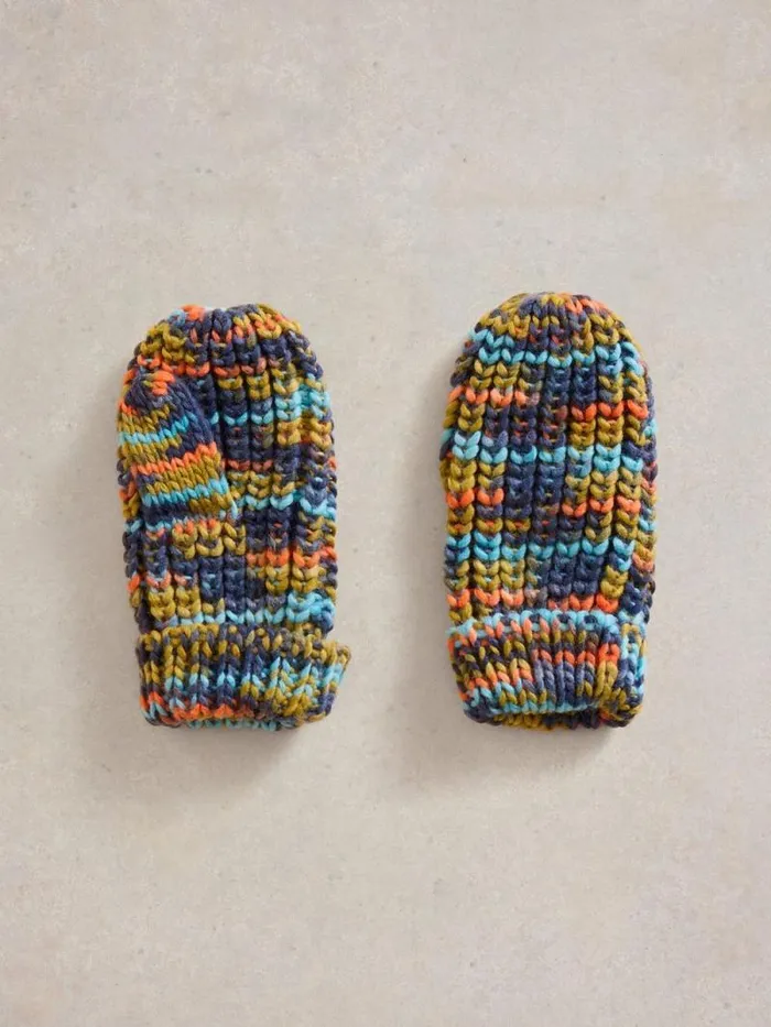 Kids Spacedye Mittens Blue Multi White Stuff Accessories Kids Spacedye Mittens Blue Multi White Stuff Accessories