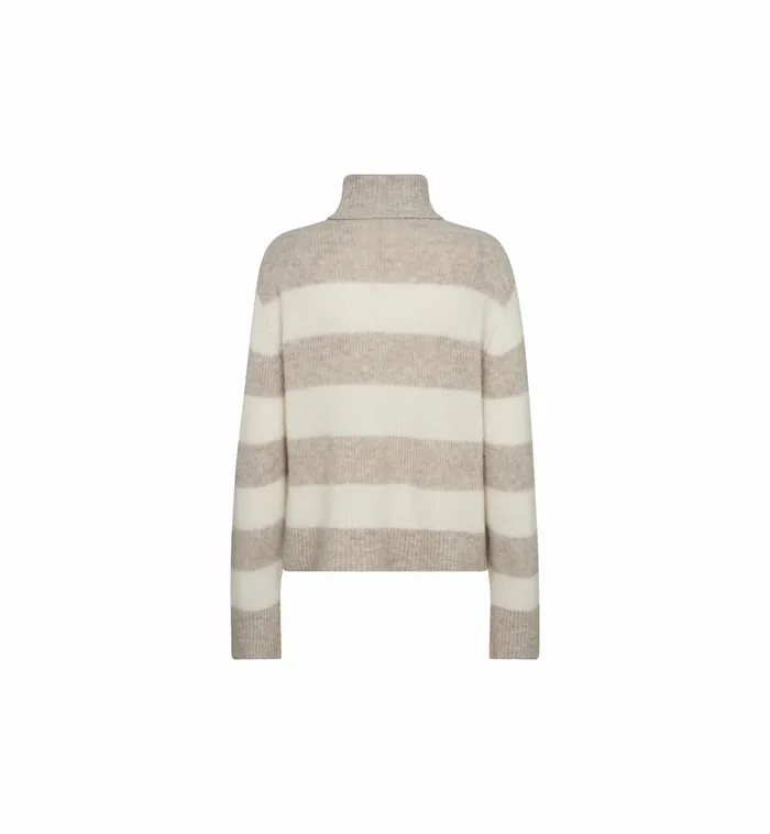 Knits Women MOS MOSH MMAidy Thora Stripe Rollneck Knit Feather Gray Knits Women MOS MOSH MMAidy Thora Stripe Rollneck Knit Feather Gray
