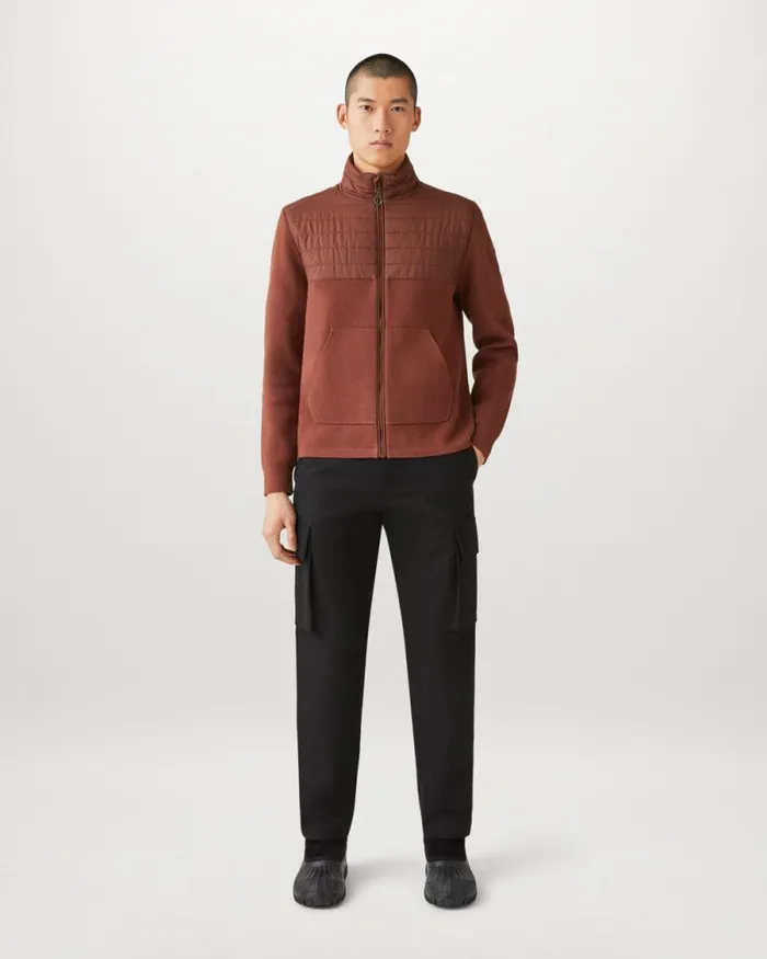 Knitwear Men Belstaff Venture Full Zip Cardigan Deep Copper Knitwear Men Belstaff Venture Full Zip Cardigan Deep Copper