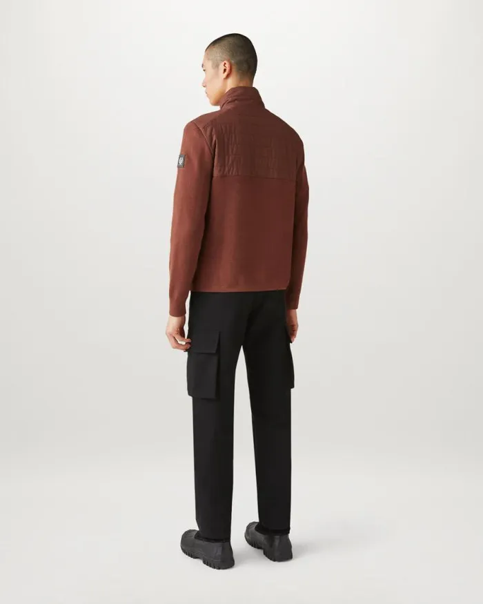 Knitwear Men Belstaff Venture Full Zip Cardigan Deep Copper Knitwear Men Belstaff Venture Full Zip Cardigan Deep Copper