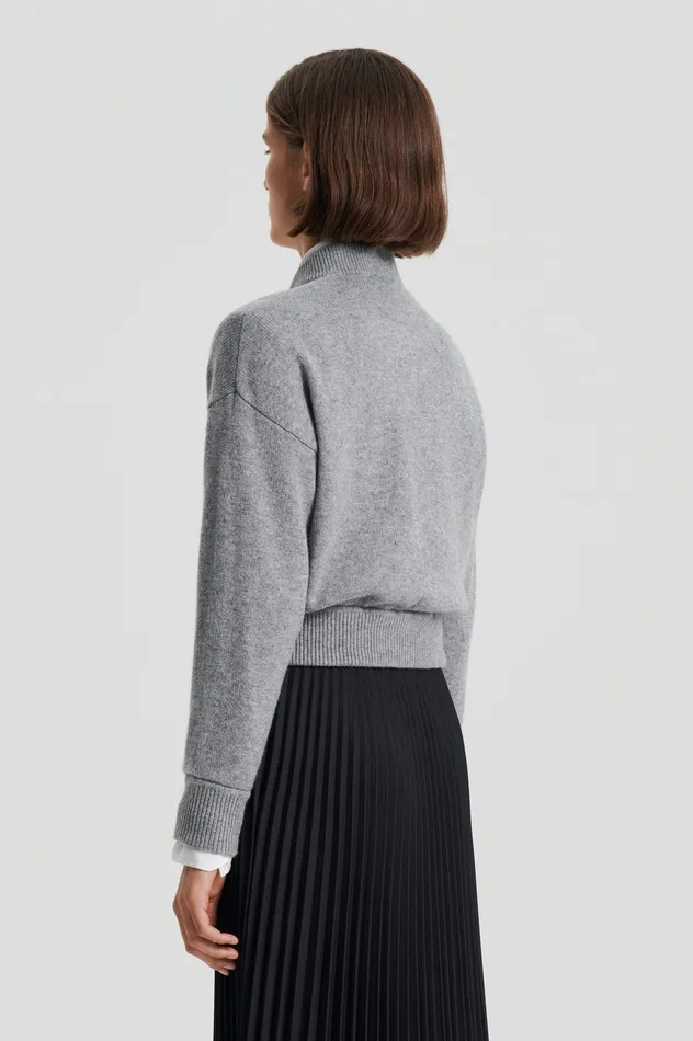 Knitwear Women Scanlan Theodore CASHMERE BOMBER GREY MELANGE