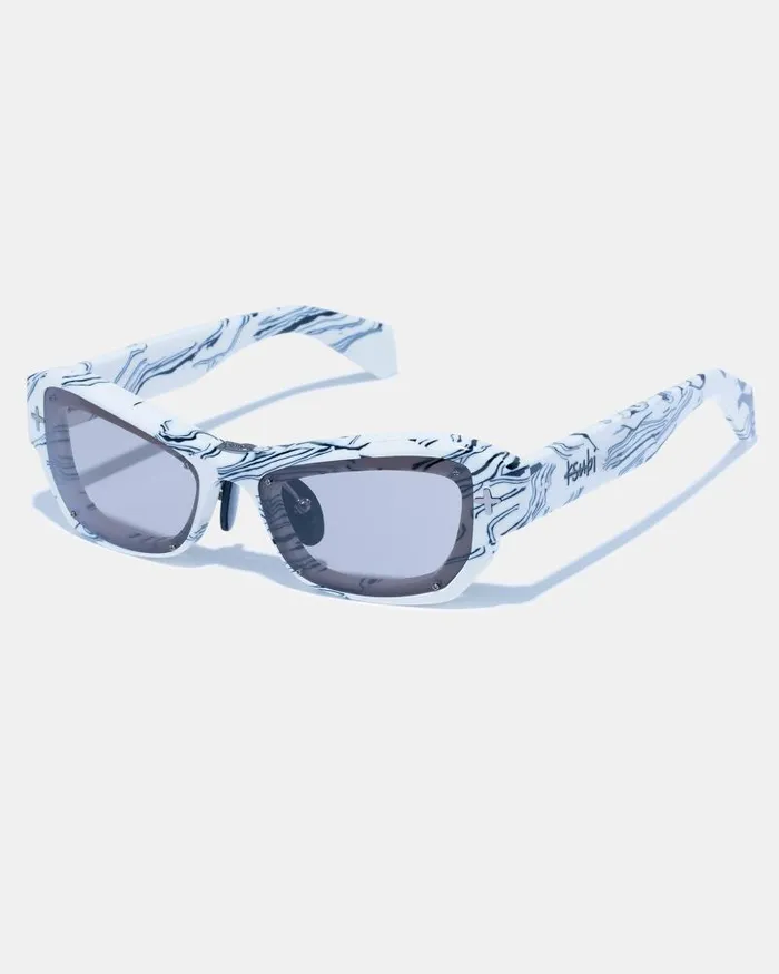 Ksubi Cypher Sunglasses White Marble WomensMens Eyewear