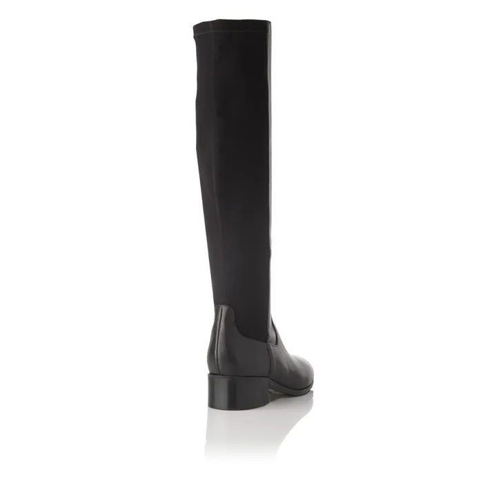 LKBennett Boots Women Bella Black Stretch Leather Knee Boots LKBennett Boots Women Bella Black Stretch Leather Knee Boots