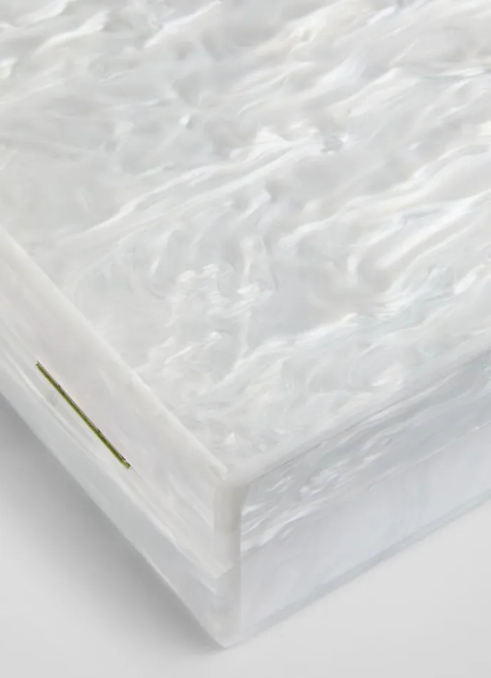LKBennett Clutch Bags Women Maeve Cream Marbled Acrylic Box Bag LKBennett Clutch Bags Women Maeve Cream Marbled Acrylic Box Bag