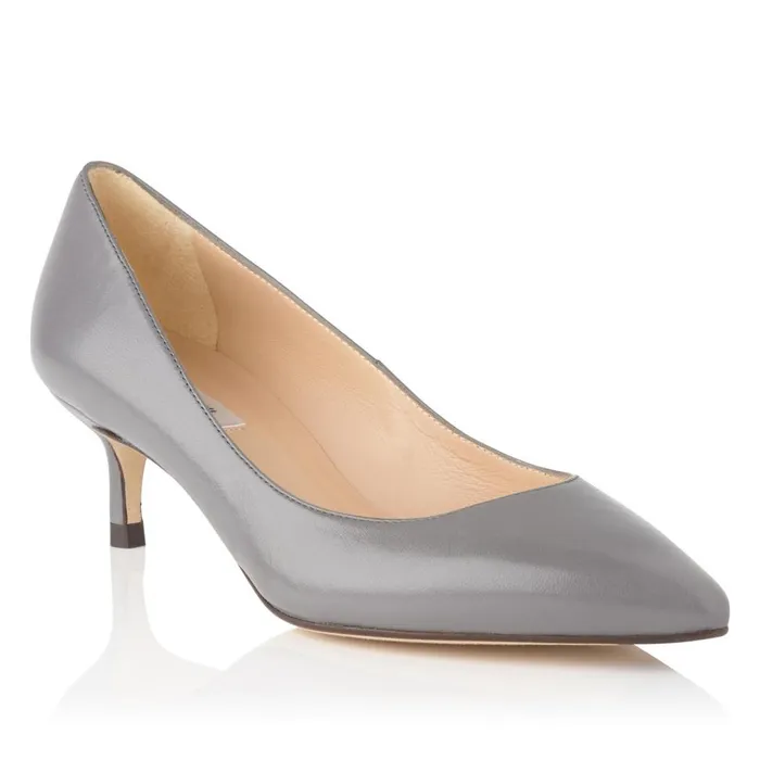 LKBennett Court Shoes Women Audrey Grey Leather Closed Courts LKBennett Court Shoes Women Audrey Grey Leather Closed Courts