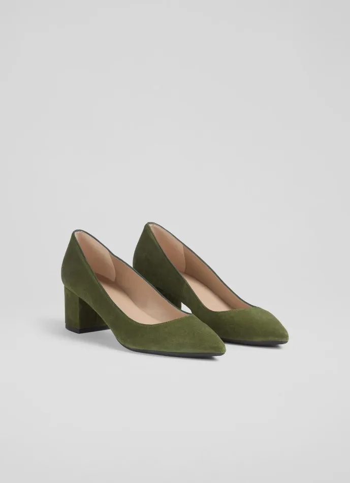 LKBennett Court Shoes Women Clara Khaki Flexi Courts LKBennett Court Shoes Women Clara Khaki Flexi Courts