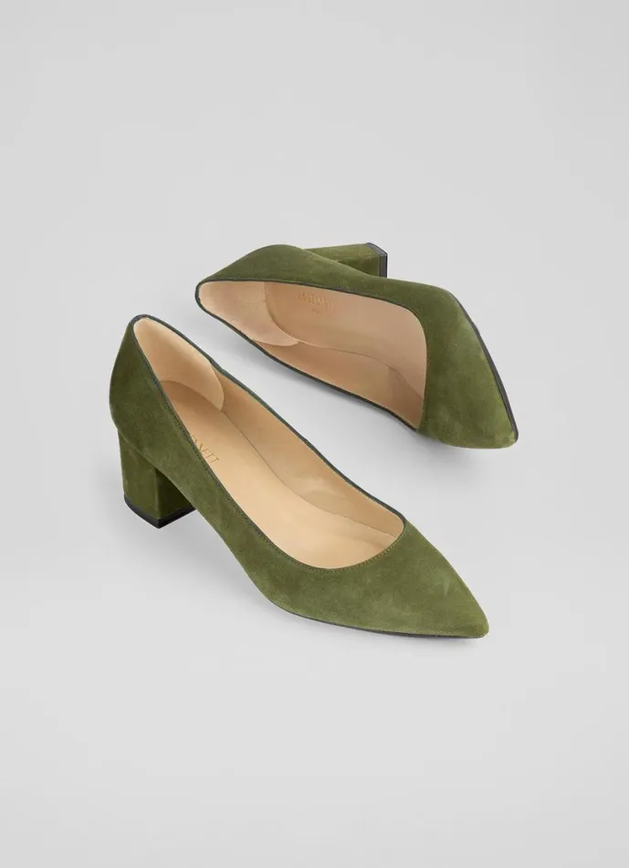 LKBennett Court Shoes Women Clara Khaki Flexi Courts LKBennett Court Shoes Women Clara Khaki Flexi Courts