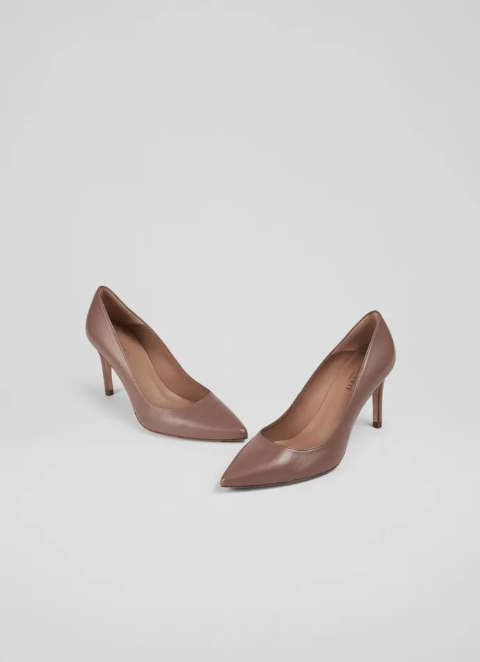 LKBennett Court Shoes Women Floret Nude 3 Leather Pointed Courts LKBennett Court Shoes Women Floret Nude 3 Leather Pointed Courts