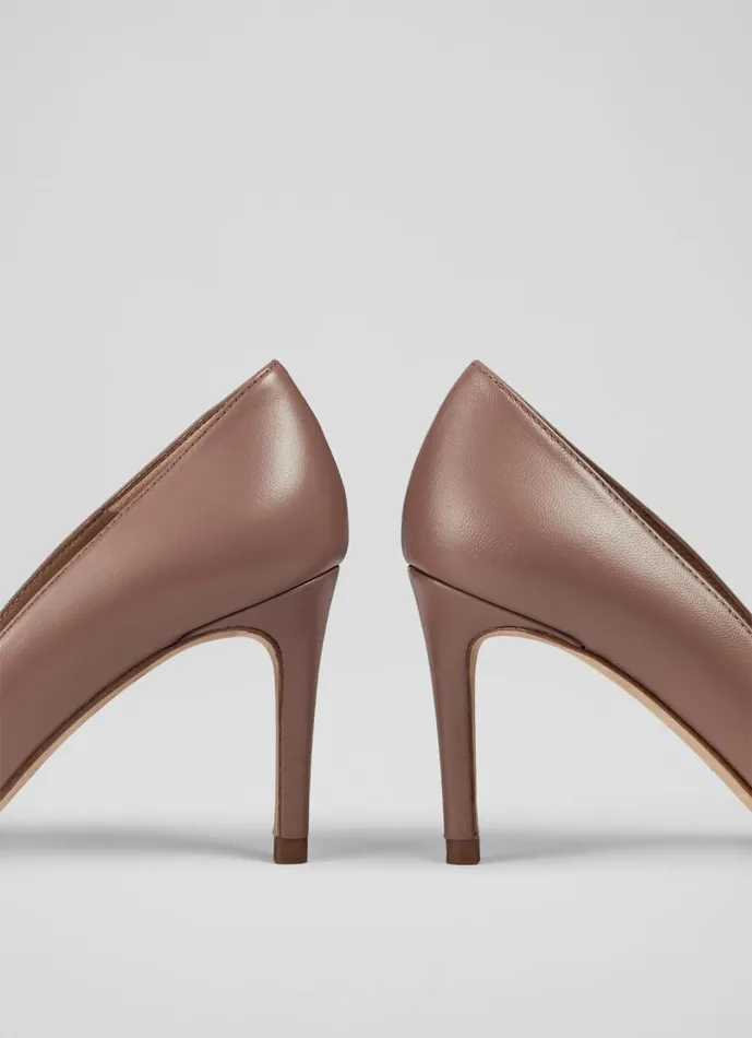 LKBennett Court Shoes Women Floret Nude 3 Leather Pointed Courts LKBennett Court Shoes Women Floret Nude 3 Leather Pointed Courts