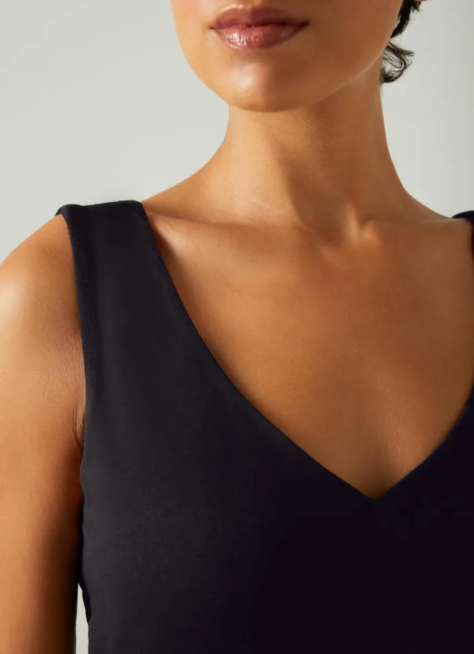 LKBennett Tops Women Athena Black Jersey Vest Top LKBennett Tops Women Athena Black Jersey Vest Top