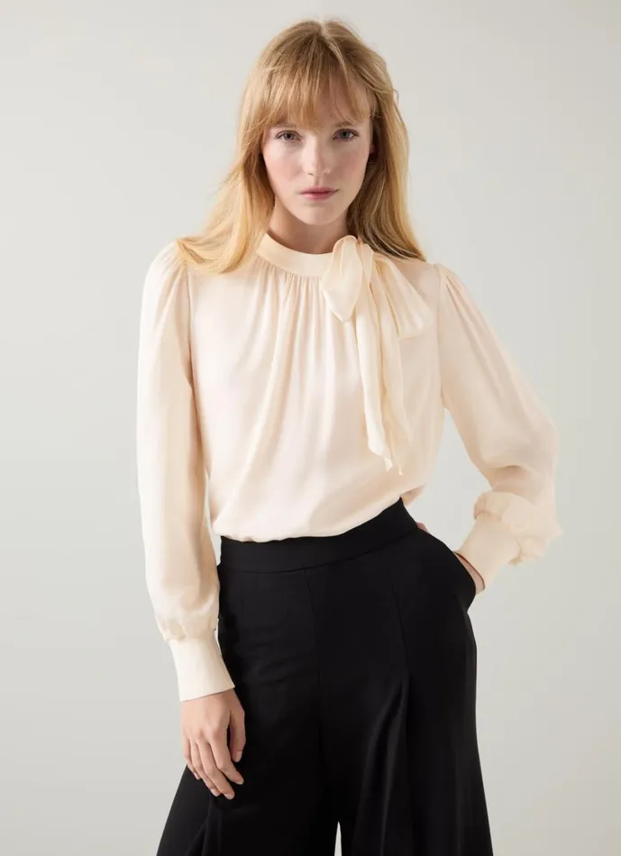 LKBennett Tops Women Marcy Cream Blouse LKBennett Tops Women Marcy Cream Blouse