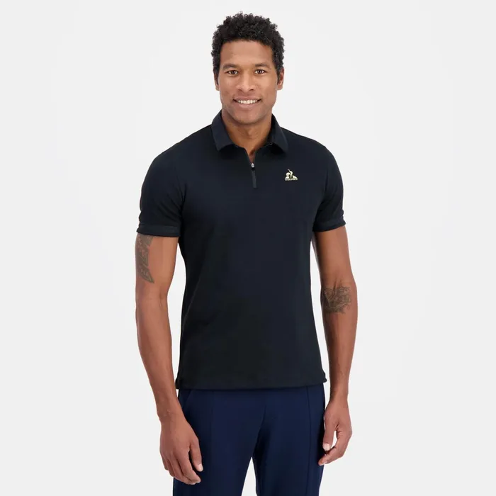 Le Coq Sportif Coq D039or Polo Shirt Col Zipp En Interlock 240g Coton Black Men Polos Shirts Le Coq Sportif Coq D039or Polo Shirt Col Zipp En Interlock 240g Coton Black Men Polos Shirts